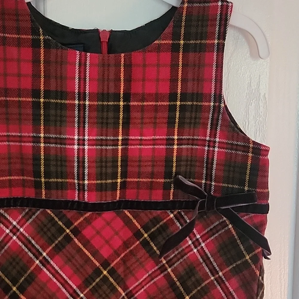 OshKosh B'gosh Red Plaid Kids Dress Holiday 4 Girls